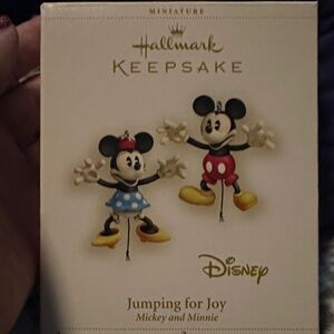 Hallmark Keepsake Disney Mickey and Minnie Jumping for Joy Ornaments